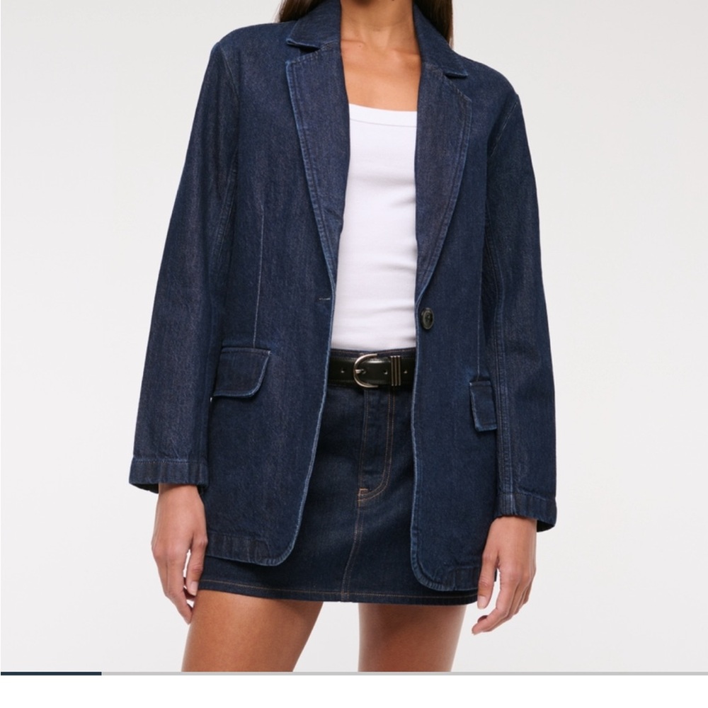 NWT Abercrombie & Fitch Oversize Denim Blazer